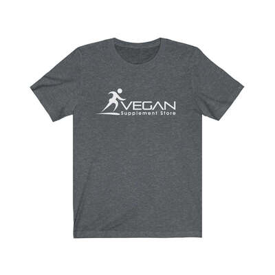 Vegan Supplement Store Unisex Jersey Short Sleeve Tee, Dark Grey Heather / XL