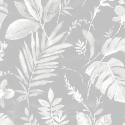 Tane Leaf Wallpaper Grey Muriva 184501