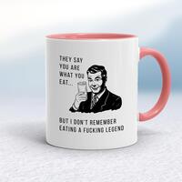 They Say You Are What You Eat Mug – White/Pink, 10oz