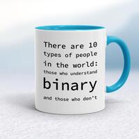 There Are 10 Types Of People In The World Mug – White/Light Blue, 10oz