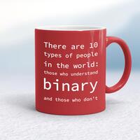 There Are 10 Types Of People In The World Mug – Red/White, 10oz