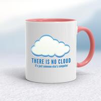 There Is No Cloud Mug – White/Pink, 10oz