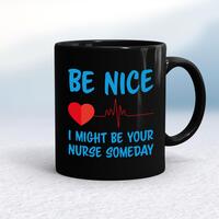 Be Nice Mug – Black/Black, 10oz