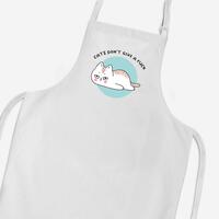 Cats Don’t Give A Fuck Apron – White, One