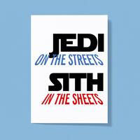 Jedi On the Streets Greeting Card – White, A5