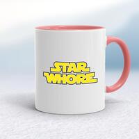 Star Whore Mug – White/Pink, 10oz
