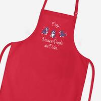 Dogs, Because People Are Dicks Apron – Red, One