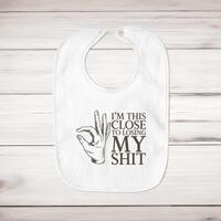 Losing My Shit Baby Bib – White, One