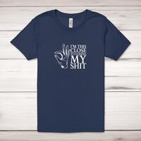 Losing My Shit Adult T-Shirt – Navy, Small