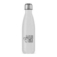 Losing My Shit Water Bottle – Silver Glitter, One