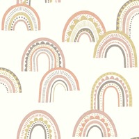 Image of Boho Rainbow Wallpaper Blush / Orange Holden 13280