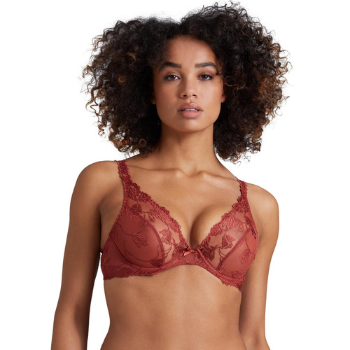 Aubade Softessence Plunge Triangle Bra - Terracotta