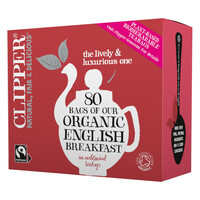 Image of Clipper Organic Fairtrade English Breakfast Tea - 80 Teabags