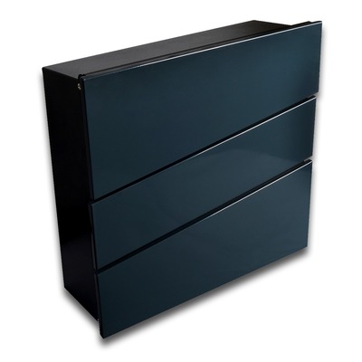 Anthracite Grey Steel Letterbox - The Statement M (non personalised)