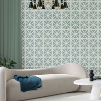Geometric Breeze Wallpaper High Tide Aqua – Mini Moderns MMTLG03HT