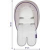 Image of Clevamama ClevaFoam Head and Neck Support - Car Seat and Pram Insert (+0 Months) Grey/Purple