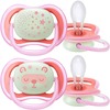 Image of Avent Ultra Air Night Soother 6-18 mths girls AV37622
