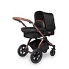 Image of Ickle Bubba Stomp v4 Carrycot and Pushchair (Frame: Bronze, Fabric Colour: Midnight)