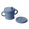 Image of Haakaa Silicone Sip-N-Snack Toddler Cup (Colour: Bluestone)