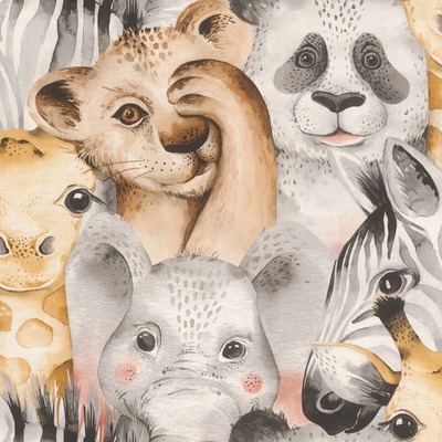 Zoo Animals Wallpaper Multi Emporium The Design Library 252521