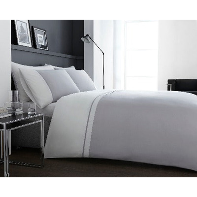 Cotton Rich Sorrento Grey - Extra Large Single Duvet Cover Set – The Big Little Duvet Co.