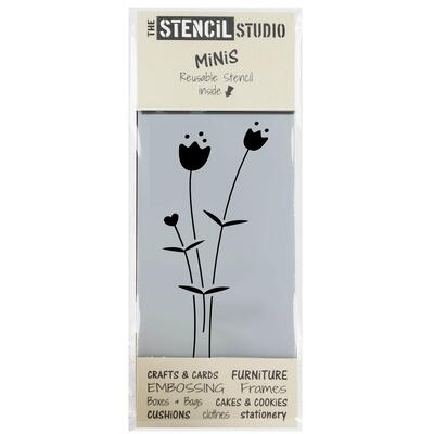 Stencil MiNiS - Linnea Flowers - 20% off 4+ - Sheet Size 20 x 8 cm