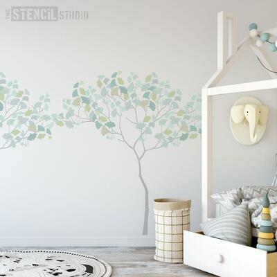 Triangle Tree with Ginko Stencil Pack - Size XL-129 x 146cm (50.7x58inches)