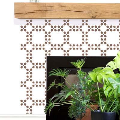 Carnation Tile Repeat Stencil - L - A x B  45.7 x 30.5cm (18 x 12 inches)