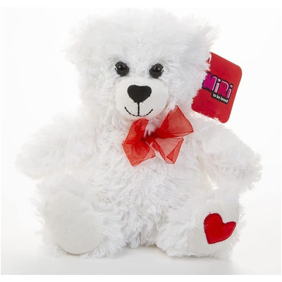 25cm White Cuddly Soft Valentines Teddy Bear Toy