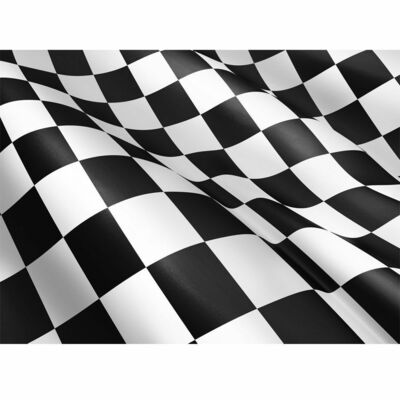 Large 5ft x 3ft Chequered Check Black & White Flag Grand Prix Racing
