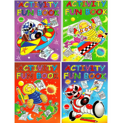 Children’s A4 40 Page Learning Activity Fun Colouring Books - 3205 - Set Of Four