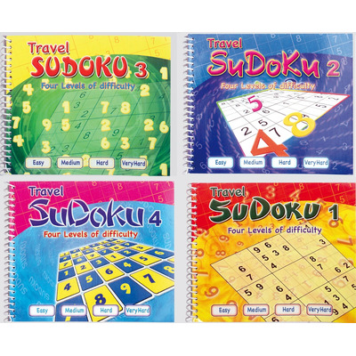 Spiral Bound Mini Travel Size Suduko Puzzle Books - 3100 - Three Books