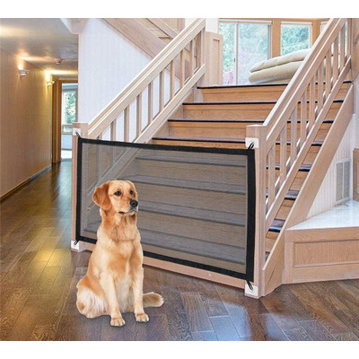 Portable Mesh Pet Gate Door Barrier For Cats & Dogs