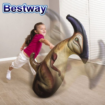 120cm Inflatable Horned Dinosaur Punch Bag Bonk Out Toy