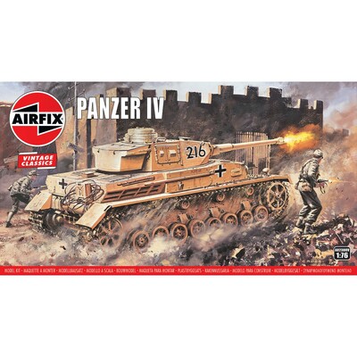 Airfix Panzer IV Tank Model Kit 1:76 Scale A02308V