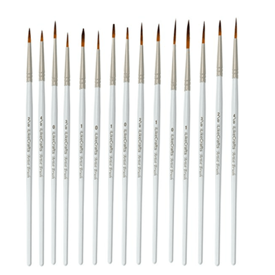 Set Of 15 Assorted Fine Detail Modelling Art Paint Brush Set