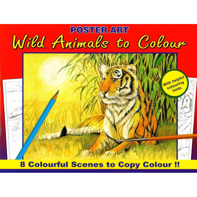 Adult Colouring Book Wild Animals to Colour - Series 1015