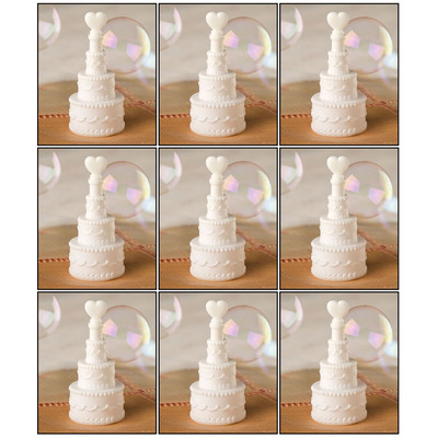 Wedding Heart Cake Bubbles Table Decorations Favours