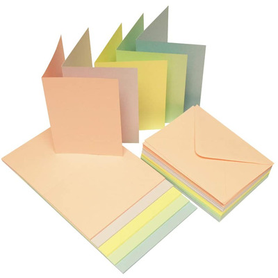 Craft UK Pastel Shades C6 Card and Envelope pack