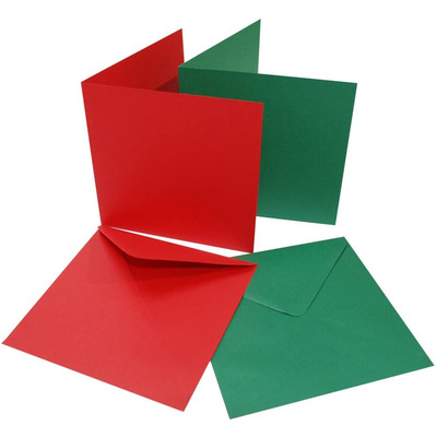 Craft UK 6x6 Red Green Blank Card Envelopes