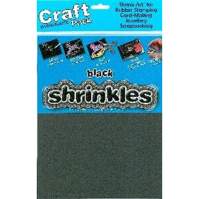 Large Black Shrinkie Sheets Shrink Art Shrinkles Pack of 6 Sheets