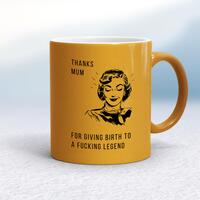Thanks Mum Mug – Gold, 10oz