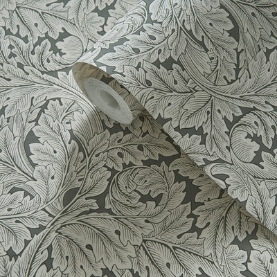 William Morris Acanthus Wallpaper Slate Grey W0175/02