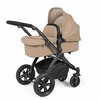 Image of Ickle Bubba Stomp Luxe All in One i-Size Travel System with ISOFIX Base (Frame: Black, Fabric Colour: Desert, Handle Bars: Black)