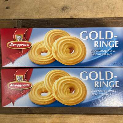 2x Borggreve GOLD-RINGE Shortbread Biscuits Packs (2x400g)