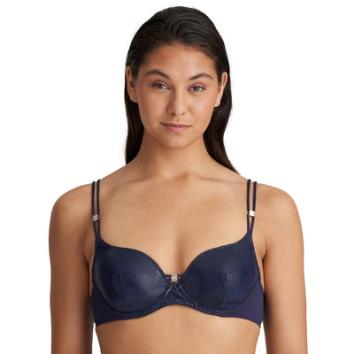 Marie Jo San Domino Padded Heart Shape Bikini Top - Evening Blue - 34F
