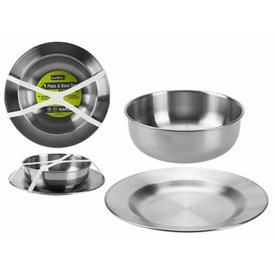 Two piece Stainless Steel Camping Dinner Set