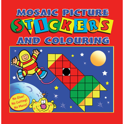 Mosaic Pictures Sticker And Colouring Activity Books - 3105 - Red