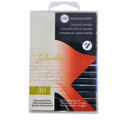 Pack Of 30 Assorted Calligraphy/Fountain Pen Ink Cartridges