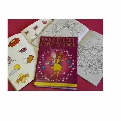 Boys Girls 36 Page Mini A6 Sticker Puzzle Colouring Activity Books - Fairy - 24
